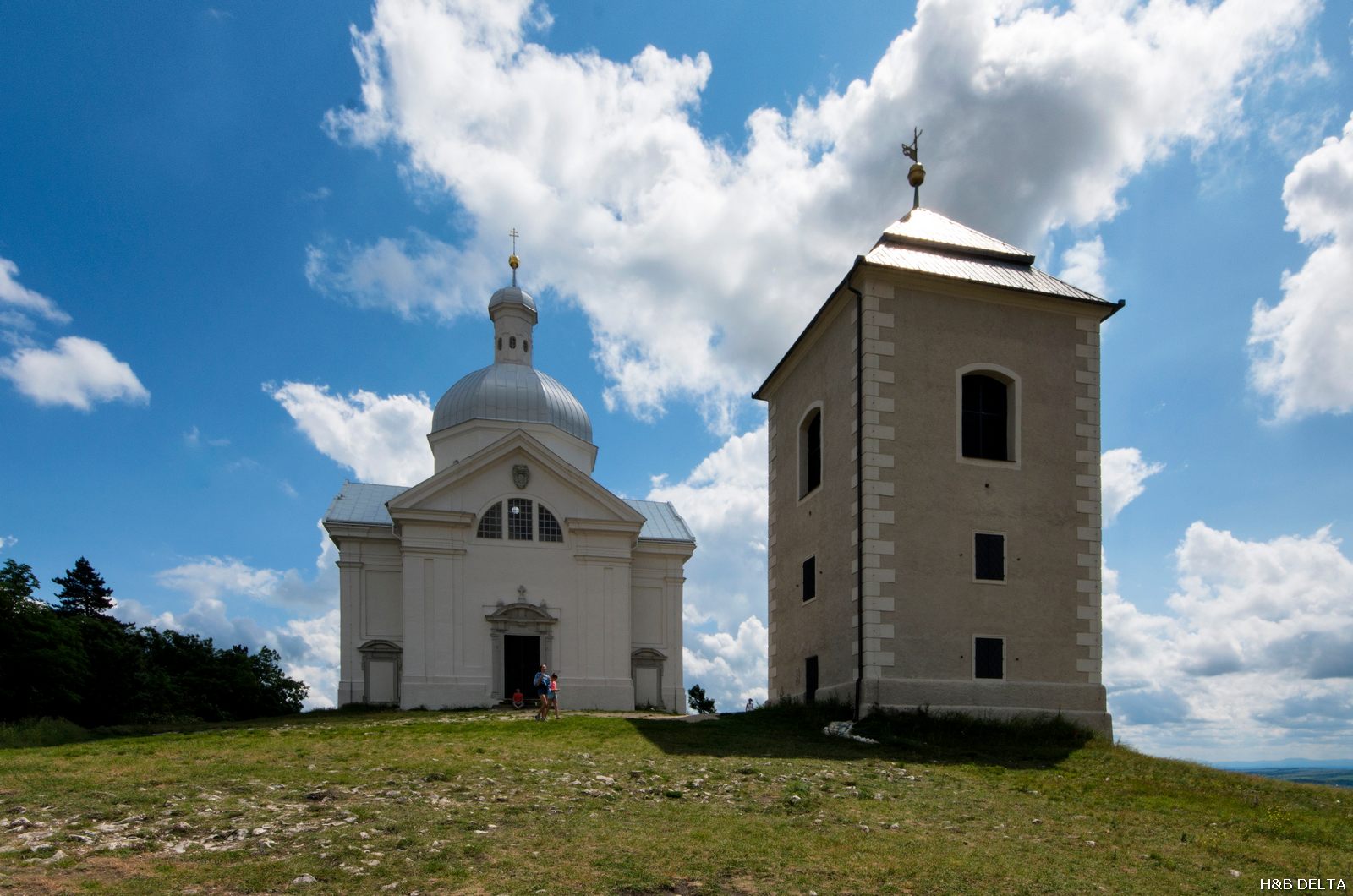 Kaple sv. Šebestiána  a zvonice na Svatém kopečku Mikulov
